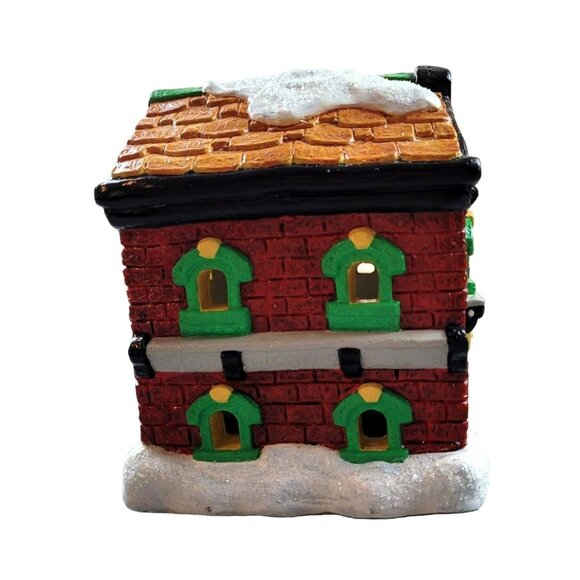 Vintage Christmas Village No 3 Firehouse Ceramic Festive Holiday Decor JH1813200 - Picture 4 of 4